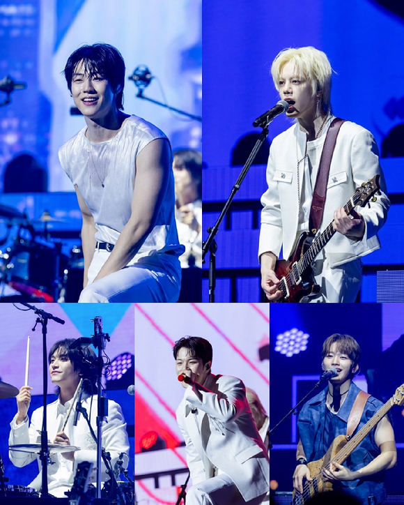 밴드 엔플라잉이 단독 콘서트 '2025 N.Flying LIVE '&CON4 : FULL CIRCLE''(2025 엔플라잉 라이브 '엔콘4 : 풀 서클')에서 팬들을 만나고 있다. [사진=FNC엔터테인먼트]