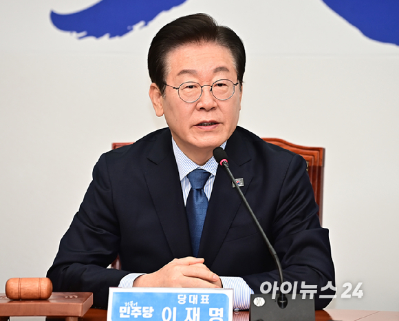 이재명 더불어민주당 대표가 지난 7일 오전 서울 여의도 국회에서 열린 최고위원회의에서 발언하고 있다. [사진=곽영래 기자]