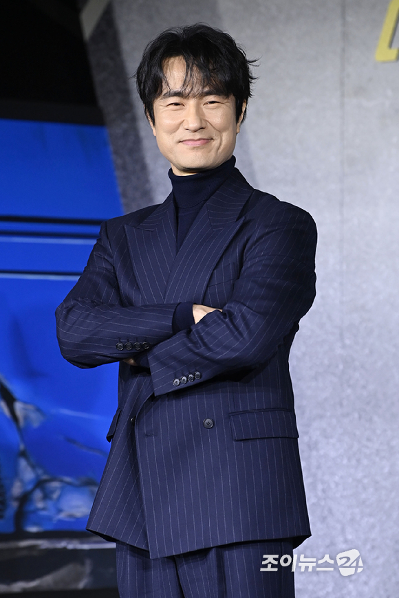 배우 김병철이 22일 오전 서울 강남구 삼성동 웨스틴 서울 파르나스에서 열린 넷플릭스 시리즈 '캐셔로' 제작발표회에 참석해 포즈를 취하고 있다. [사진=문수지 기자]