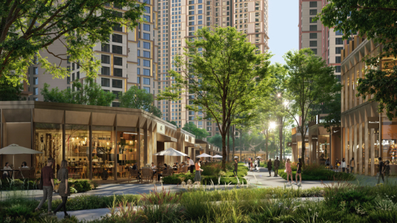 송파한양2차 재건축 아파트의 조경을 일본 조경 전문 디자인그룹 '타운스케이프'와 협업한다. 사진은 서울원 아이파크 조경 투시도 [사진=HDC현대산업개발]