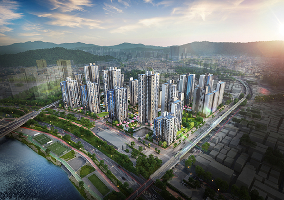 중화동 329-38 일대 모아타운 통합 조감도. [사진=DL건설]