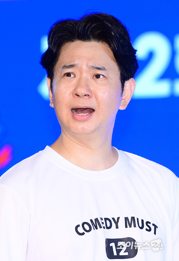 코미디언 박성호가 2일 오후 서울 종로구 낙원상가에서 열린 제12회 부산국제코미디페스티벌(BICF) 공식 기자회견에 참석하고 있다. [사진=정소희 기자]