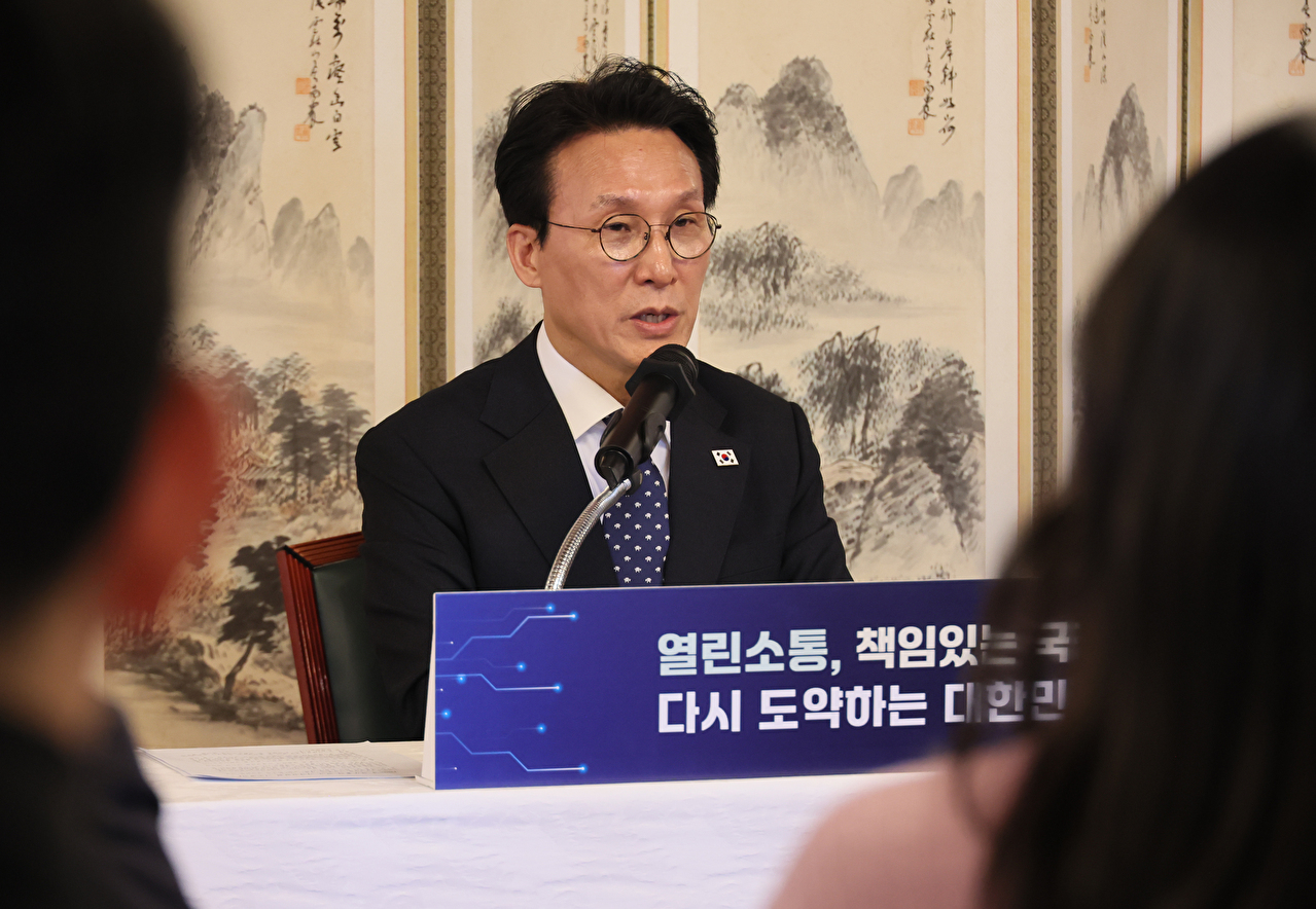 김민석 국무총리가 2일 서울 종로구 삼청동 총리공관에서 열린 출입기자단 간담회에서 발언하고 있다. 2026.2.2 [사진=연합뉴스]