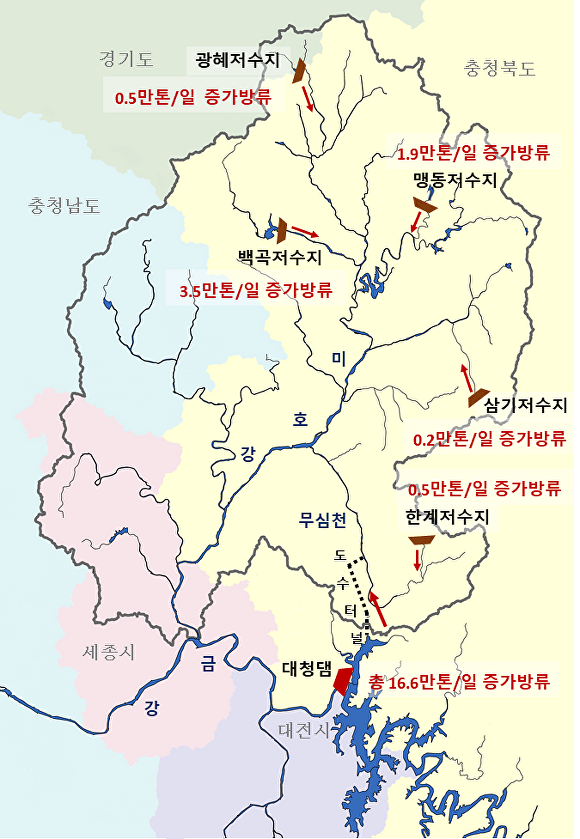 미호강 통합물관리 2차 시범사업 계획도. [사진=충북도]