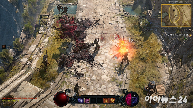 블리자드 '디아블로4: 증오의 군주' 게임 플레이 화면. [사진=박정민 기자]