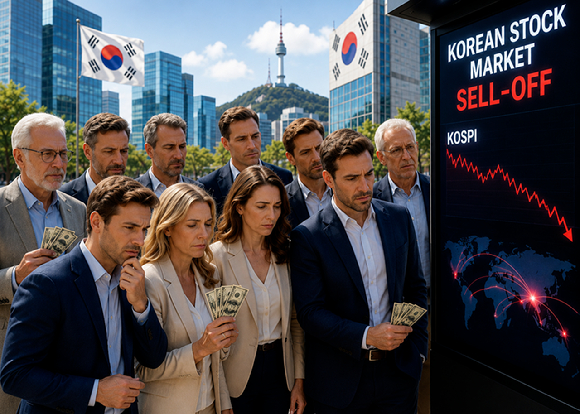 중동발 지정학적 리스크 확산으로 국내 증시가 장중 급락했지만, 개인 투자자들의 대규모 저가 매수세가 유입되며 코스피가 8000선을 지켜냈다. 사진은 AI 생성 이미지로, 본 기사 내용과 무관. [사진=챗GPT]