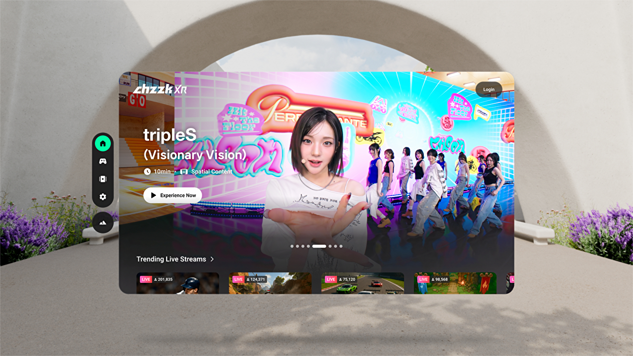 네이버 스트리밍 플랫폼 치지직의 확장현실(XR) 앱 멀티뷰 화면 예시 [사진=네이버]