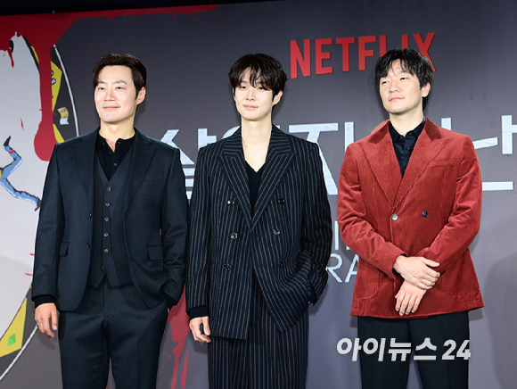 배우 이희준이 1일 오전 서울 용산구 몬드리안 서울 이태원에서 열린 넷플릭스 시리즈 '살인자ㅇ난감' 제작발표회에 참석하고 있다. [사진=정소희 기자]