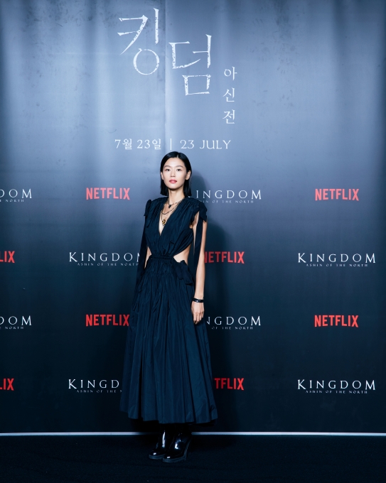 배우 전지현이 20일 넷플릭스 '킹덤: 아신전' 제작발표회에 참석했다. [사진=넷플릭스]