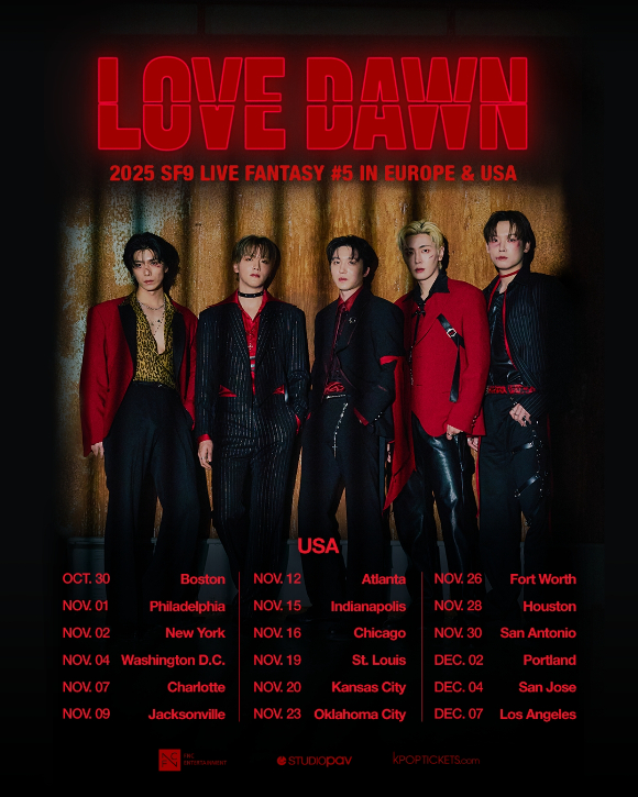 SF9 미주 투어 포스터 [사진=FNC엔터테인먼트]