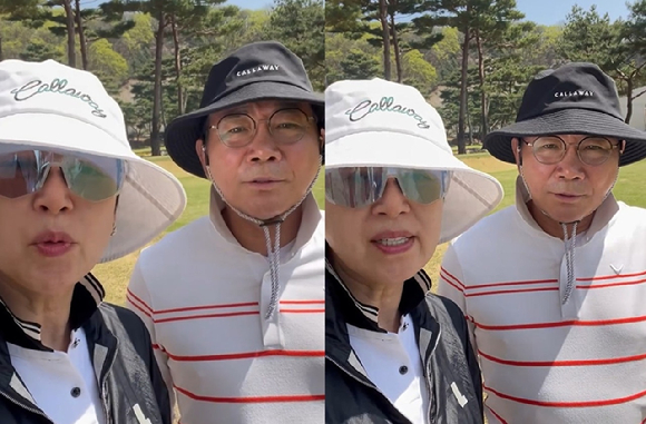 '유방암 투병' 박미선, 건강해진 근황...♥이봉원과 골프장 데이트 "18홀 다 칠 수 있어 감사"