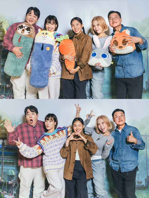 문상훈, 이은지, 가비, 미미, 나영석 PD가 '주토피아2' 더빙에 참여한다. [사진=월트디즈니 컴퍼니 코리아]