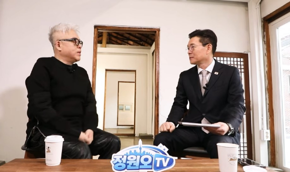 정원오 성동구청장이 김형석 아센디오 회장과 만났다. [사진=유튜브 정원오TV 캡쳐]