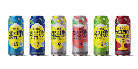 순하리 진 라인업. [사진=롯데칠성음료]