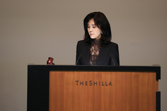 19일 열린 제53회 호텔신라 주주총회에 참석한 이부진 대표이사 사장. [사진=호텔신라]