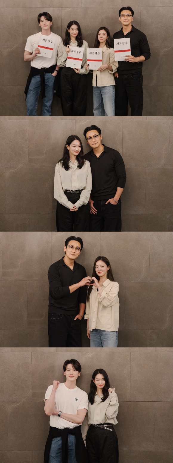 신민아, 주지훈, 이종석, 이세영, 이봉련, 박호산, 정영주, 남윤호가 '재혼 황후' 대본리딩에 임하고 있다. [사진=월트디즈니 컴퍼니 코리아]