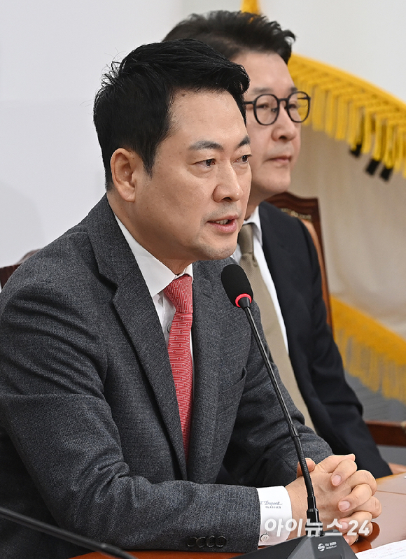 장동혁 국민의힘 대표가 23일 서울 여의도 국회에서 열린 최고위원회의에서 발언하고 있다. [사진=곽영래 기자]