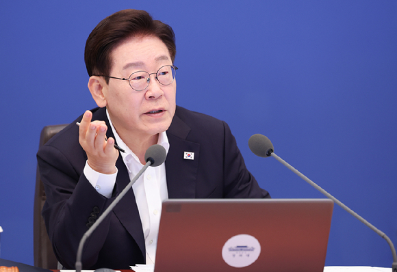 이재명 대통령이 14일 청와대에서 열린 국무회의에서 발언하고 있다. 2026.7.14 [청와대통신사진기자단] [사진=연합뉴스]