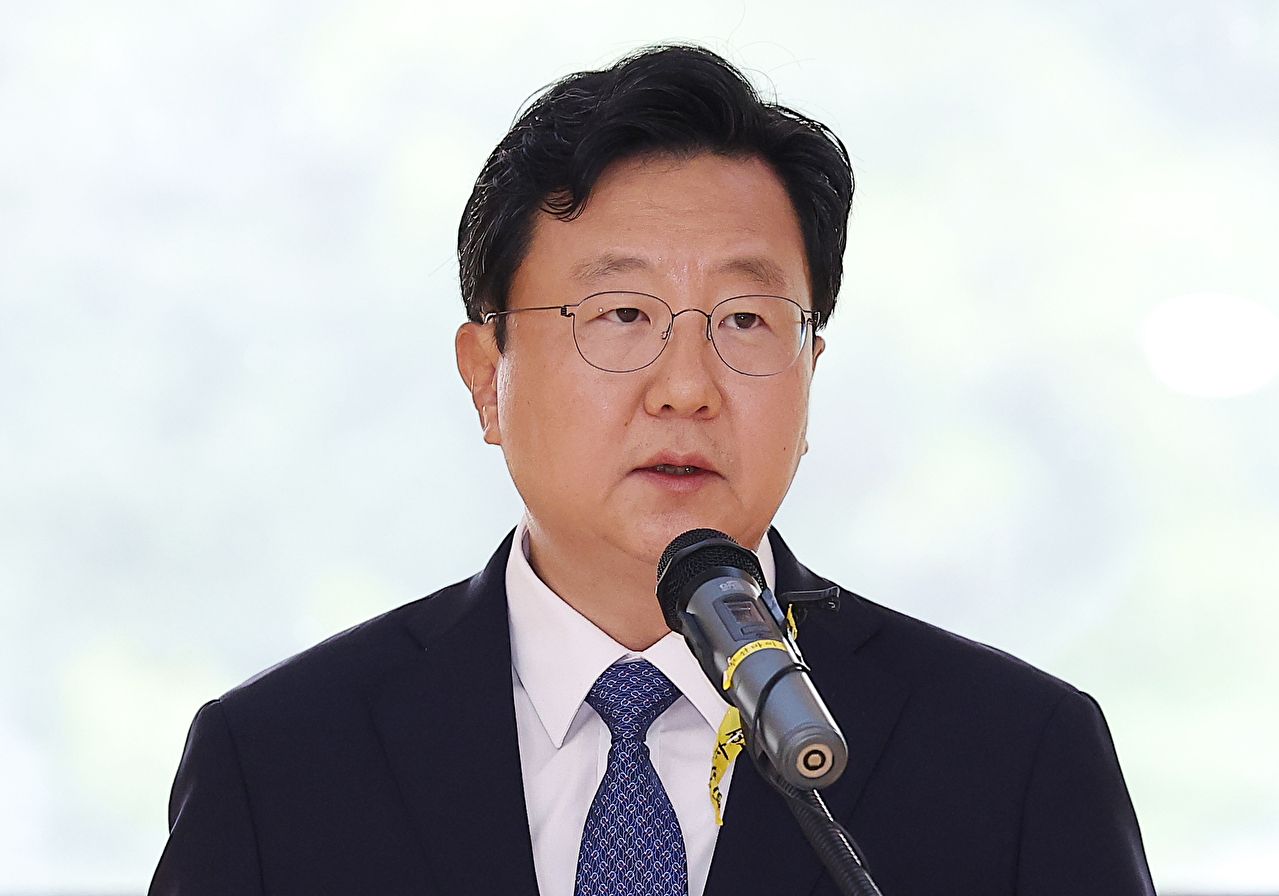 정진우 신임 서울중앙지검장이 4일 서울 서초구 서울중앙지방검찰청 누리홀에서 열린 취임식에서 취임사를 하고 있다. 2025.7.4 [사진=연합뉴스]