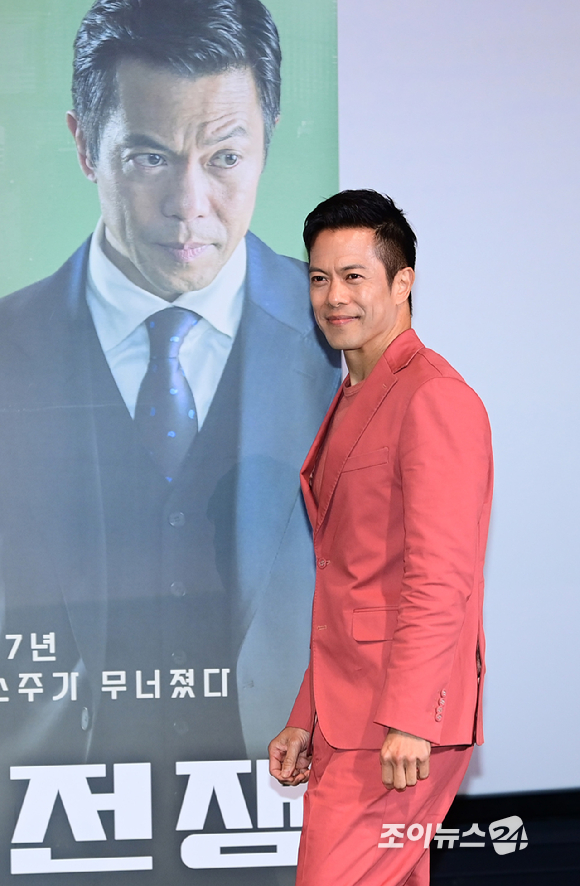 배우 바이런 만이 29일 오전 서울 용산구 용산 CGV에서 열린 영화 '소주전쟁' 언론시사회에 참석하고 있다. [사진=정소희 기자]