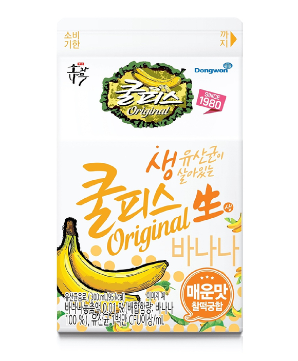 쿨피스 생 바나나. [사진=동원F&B]