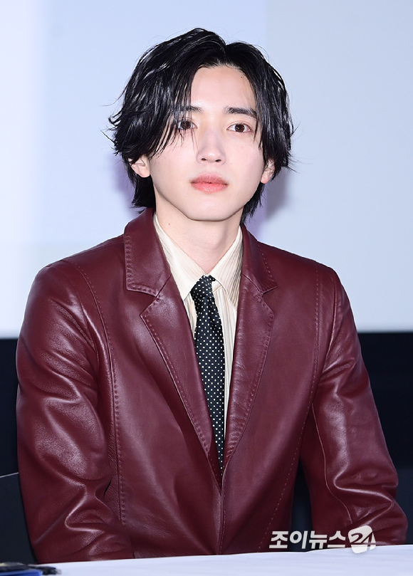 일본 배우 미치에다 슌스케가 3일 오후 서울 용산구 CGV 용산아이파크몰점에서 진행된 영화 '네가 마지막으로 남긴 노래' 내한 기자간담회에 참석하고 있다. [사진=정소희 기자]