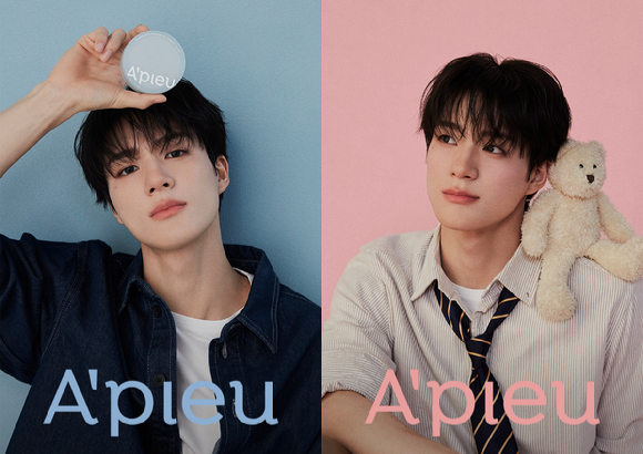 NCT 제노가 화보 촬영에서 포즈를 취하고 있다. [사진=어퓨]