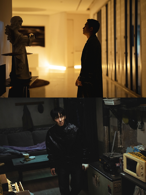 배우 지창욱 도경수가 디즈니+ 시리즈 '조각도시'에서 열연하고 있다. [사진=월트디즈니 컴퍼니 코리아]