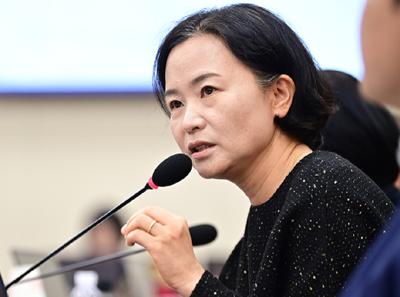 이해민 조국혁신당 의원이 국회에서 열린 과학기술정보방송통신위원회의 국정감사에서 질의를 하고 있다. [사진=곽영래 기자]