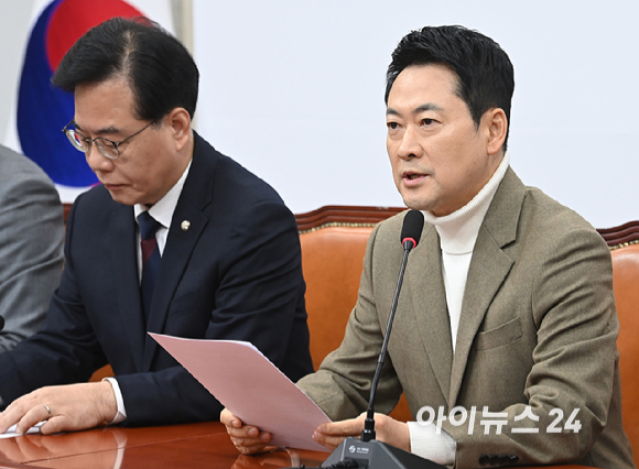 장동혁 국민의힘 대표가 5일 서울 여의도 국회에서 열린 최고위원회의에서 발언하고 있다. [사진=곽영래 기자]