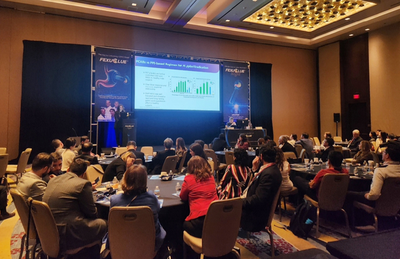 대웅제약이 이달 미국 워싱턴 D.C에서 열린 '2024 소화기질환 주간 (Digestive Disease Week 2024·이하 DDW)'에서 위식도역류질환 치료제인 '펙수클루'의 핵심 연구 성과를 선보였다. [사진=대웅제약 제공]
