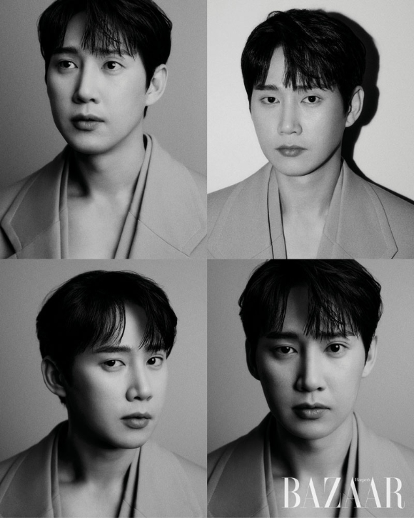 배우 박성훈이 화보 촬영에서 포즈를 취하고 있다. [사진=하퍼스 바자]