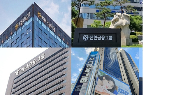 . KB국민&middot;신한&middot;하나&middot;우리금융지주[사진=각사]