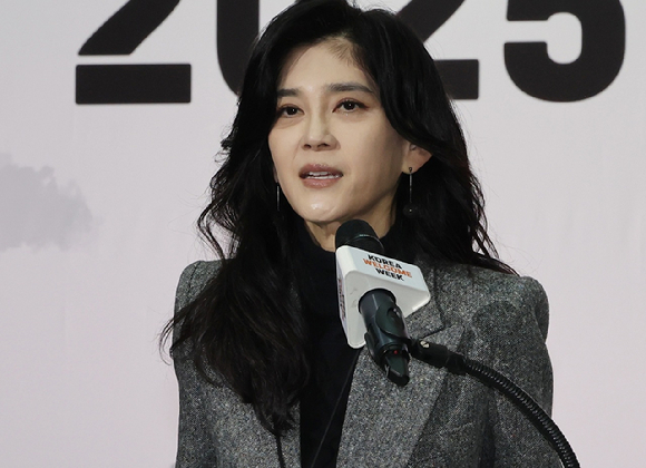 인천국제공항 제1여객터미널 밀레니엄홀에서 열린 2025 환영주간 개막행사에서 이부진 한국방문의해위원회 위원장이 인사말을 하고 있다. 2025.10.23 [사진=연합뉴스]