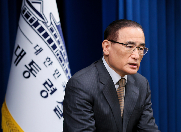 위성락 국가안보실장이 24일 용산 대통령실에서 이재명 대통령 아세안 순방 및 APEC 정상회의 일정 관련 브리핑을 하고 있다. 2025.10.24 [사진=연합뉴스]