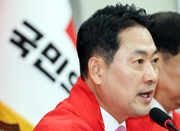국민의힘 장동혁 상임선거대책위원장이 6&middot;3 지방선거일인 3일 국회에서 열린 마지막 중앙선거대책위원회의에서 발언하고 있다. 2026.6.3 [사진=연합뉴스]