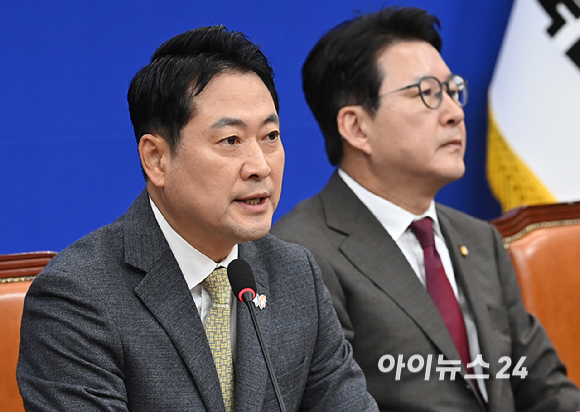 장동혁 국민의힘 대표가 27일 서울 여의도 국회에서 열린 최고위원회의에서 발언하고 있다. [사진=곽영래 기자]