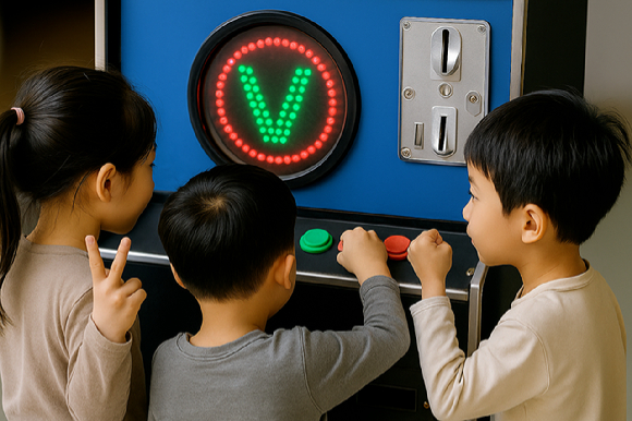 초등학교 인근에서 사행성 오락기를 설치한 30대 업주가 경찰에 붙잡혔다. AI로 생성한, 본 기사와 무관한 이미지. [사진=챗GPT]