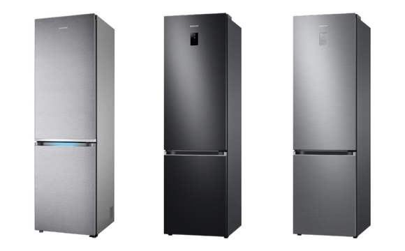 독일 최대 소비자 매체 '스티바'의 냉장고 제품 평가에서 상냉방·하냉동(BMF) 부문 1~3위(왼쪽부터)를 차지한 삼성전자 냉장고 [사진=삼성전자]