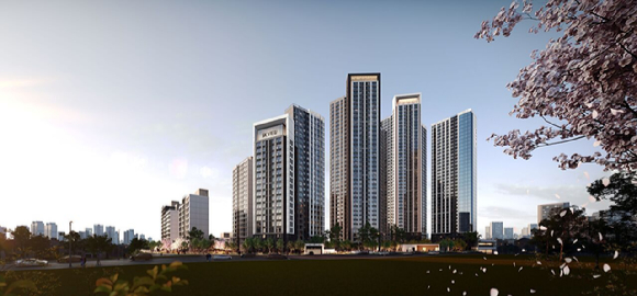 광명13-1&middot;2구역 통합재개발사업 투시도 [사진=SK에코플랜트]