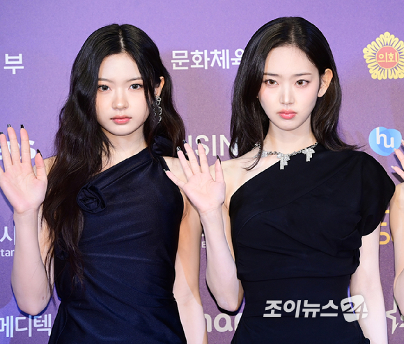 그룹 키키 키야-이솔-지유-하음-수이가 28일 오후 서울 소공동 롯데호텔에서 열린 '2025 NEWSIS 한류엑스포'에 참석하고 있다. [사진=정소희 기자]