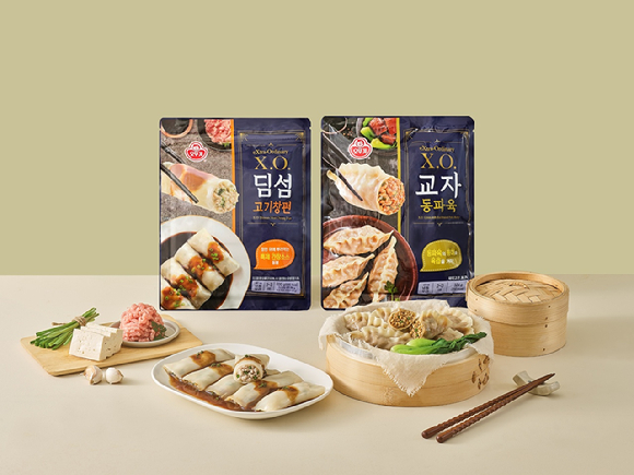 오뚜기 X.O. 만두 신제품 2종 연출컷. [사진=오뚜기]