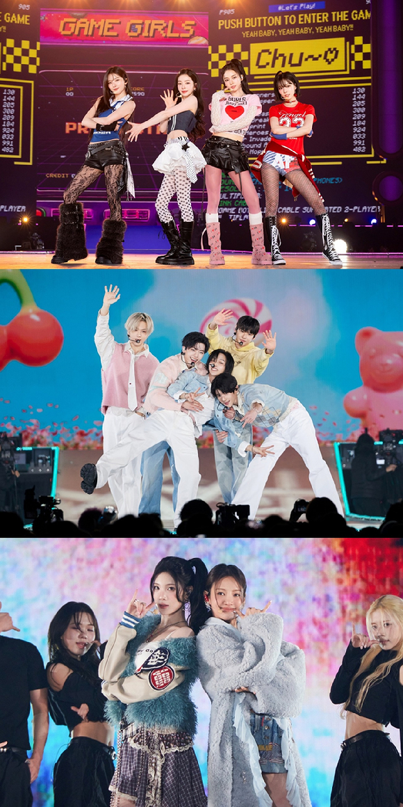 일본 후쿠오카 미즈호 페이페이 돔에서 열린 ‘SMTOWN LIVE 2025-26 in FUKUOKA’(에스엠타운 라이브 2025-26 인 후쿠오카에서 출연 가수들이 단체 기념 사진을 촬영하고 있다. [사진=SM엔터테인먼트]