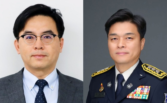 이재명 대통령이 21일 신임 산업통상부 통상교섭본부장에 박정성 산업통상부 통상차관보(왼쪽)를, 신임 소방청장에는 최용철 소방청 차장(오른쪽)을 임명했다. [사진=청와대]