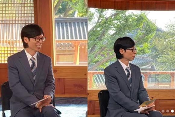 유재석, 녹화 취소 하루 만에 '유퀴즈' 촬영 복귀⋯웃고 있지만