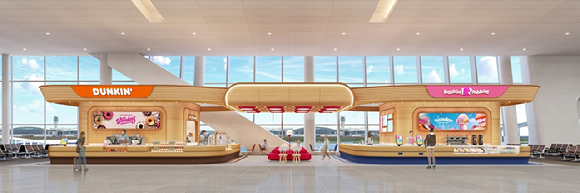 인천국제공항 제2여객터미널(T2)에 위치한 배스킨라빈스와 던킨 콤보 매장 '인천공항 스카이점'. [사진=비알코리아]