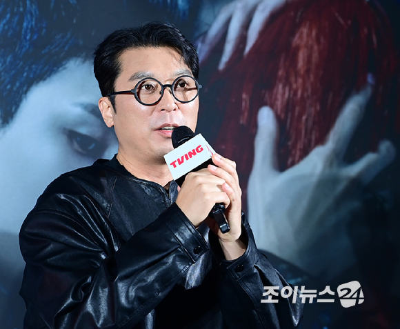 배우 김도훈-김유정-김영대가 30일 오후 서울 용산구 CGV용산아이파크몰에서 열린 티빙 오리지널 '친애하는 X' 제작발표회에 참석하고 있다. [사진=정소희 기자]