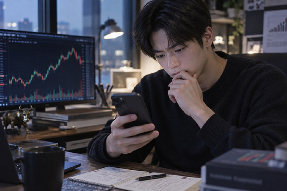 고민하는 투자자 이미지. [사진=챗GPT AI 생성 이미지]