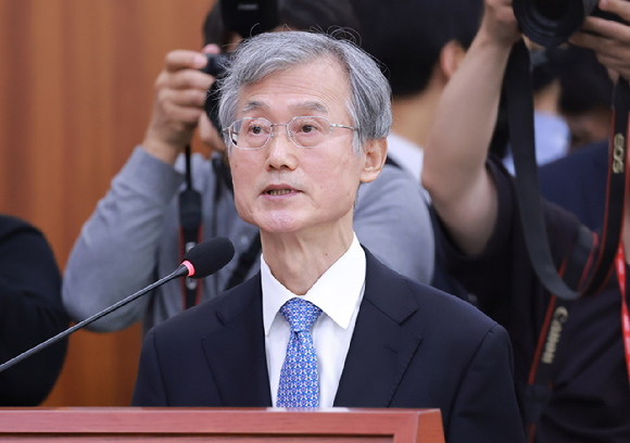 조희대 대법원장이 6일 국회 법제사법위원회에서 열린 대법원 등에 대한 국정감사에서 인사말하고 있다. 2026.10.6 [사진=연합뉴스]