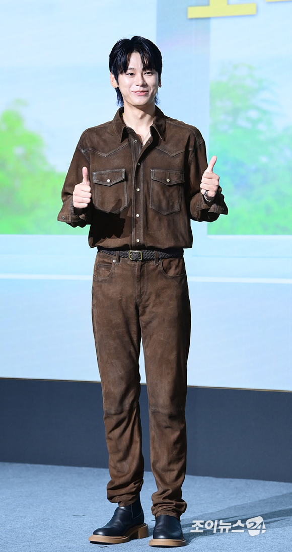 배우 차우민이 25일 오전 서울 마포구 호텔 나루에서 열린 넷플릭스 영화 '고백의 역사'(감독 남궁선) 제작보고회에 참석하고 있다. [사진=정소희 기자]